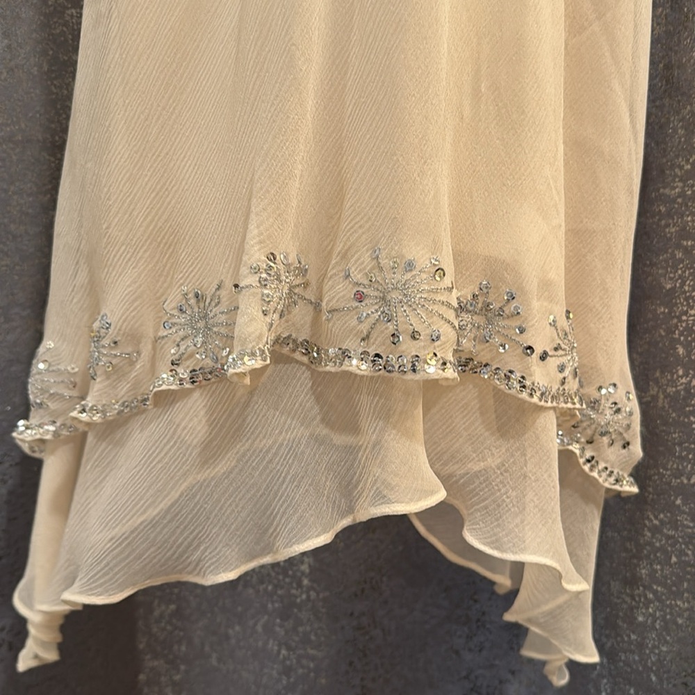 BCBG- Elegant Cream sequins Dress - Picture 3 of 5
